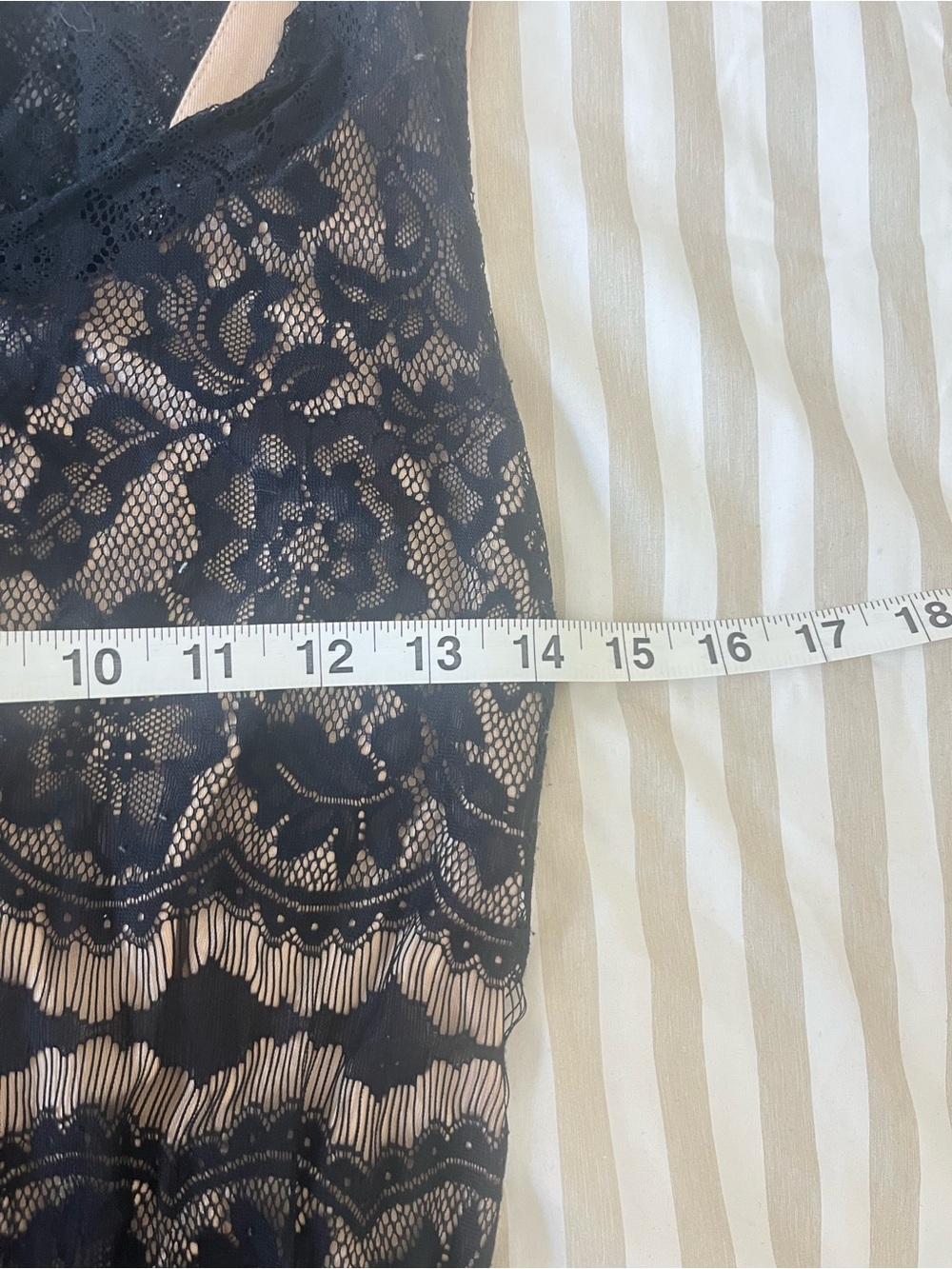 🖤 BeBop Black Lace Mini Dress with Nude Lining | Size Small - Picture 6 of 11